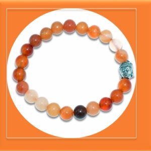 Carnelian crystal bracelet for courage and vitality